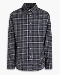 Dunhill Checked cotton-twill shirt - Gray Gray