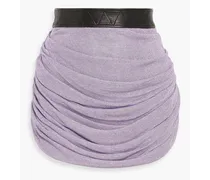 Dratton draped metallic tulle mini skirt - Purple