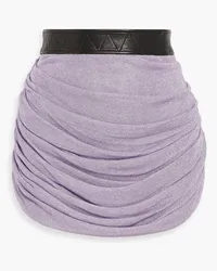 KHAITE Dratton draped metallic tulle mini skirt - Purple Purple