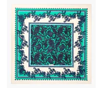 Paisley-print cotton and silk-blend scarf - Green - OneSize