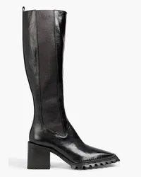 Alexander Wang Parker cracked-leather knee boots - Black Black