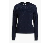 Embellished cashmere sweater - Blue