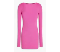 Cutout ribbed cashmere sweater - Pink