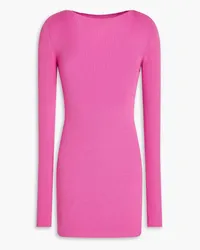 Rick Owens Cutout ribbed cashmere sweater - Pink Pink