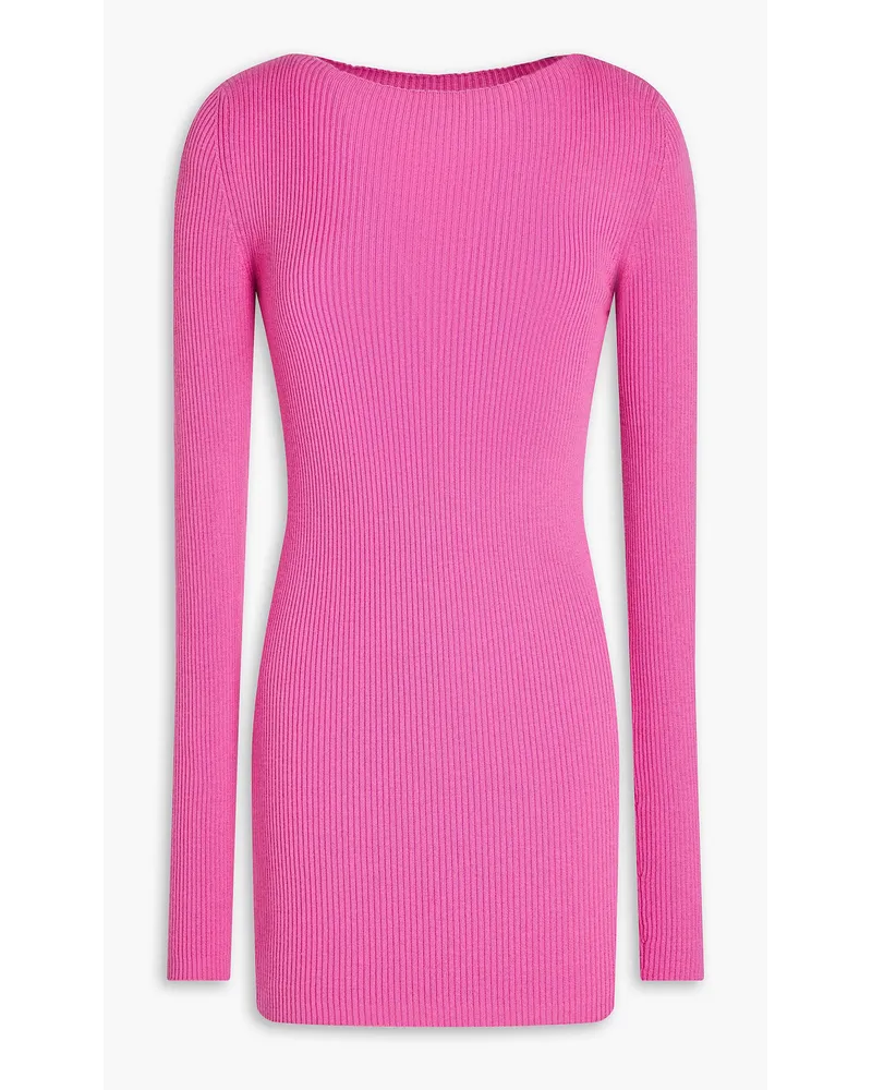 Rick Owens Cutout ribbed cashmere sweater - Pink Pink