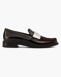 TOD'S Calf hair and leather loafers - Black Black