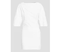 Palmero ruched cotton-jersey mini dress - White