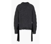 Ines cable-knit sweater - Gray