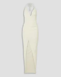 Alexandre Vauthier Ruched stretch-jersey halterneck gown - White White