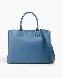 Serapian Luna pebbled-leather tote - Blue Blue