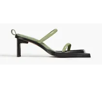 Phyllis patent-leather sandals - Green