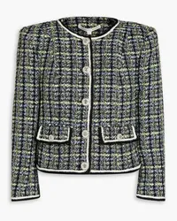 Veronica Beard Ceres cropped metallic cotton-blend tweed jacket - Black Black