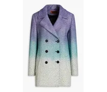 Dégradé tweed coat - Purple