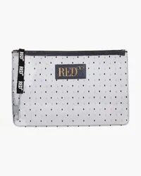 RED Valentino Printed PVC pouch - Black Black