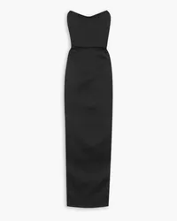 RASARIO Strapless satin gown - Black Black