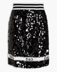 Dolce & Gabbana Sequined tulle mini skirt - Black Black