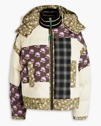 McQ Patchwork-effect quilted cotton-canvas hooded jacket - White White