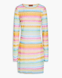 Missoni Printed stretch-tulle coverup - Yellow Yellow