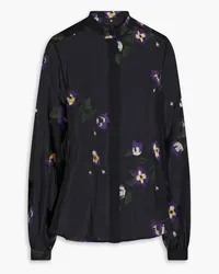 Rag & Bone Stevie embroidered crepon shirt - Black Black