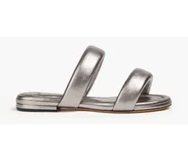 Lilla padded metallic leather sandals - Metallic