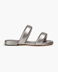 Alexandre Birman Lilla padded metallic leather sandals - Metallic Metallic