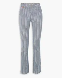 ALEXACHUNG Grady pinstriped flared jeans - Blue Blue