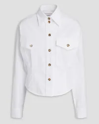 Victoria Beckham Cotton-blend poplin shirt - White White