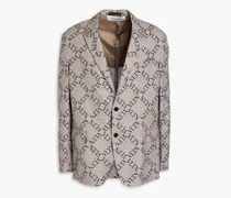 Garavani - Wool-jacquard suit jacket - Brown