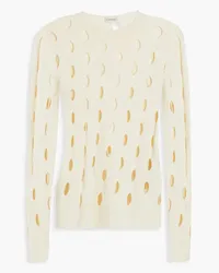 By Malene Birger Cutout knitted sweater - White White