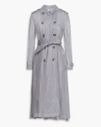 RED Valentino Belted point d'esprit trench coat - Gray Gray