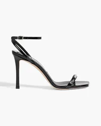 Jimmy Choo Jaxon 95 embellished patent-leather sandals - Black Black