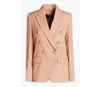 Double-breasted wool blazer - Pink