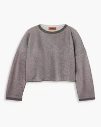 Missoni Cropped metallic wool-blend sweater - Metallic Metallic