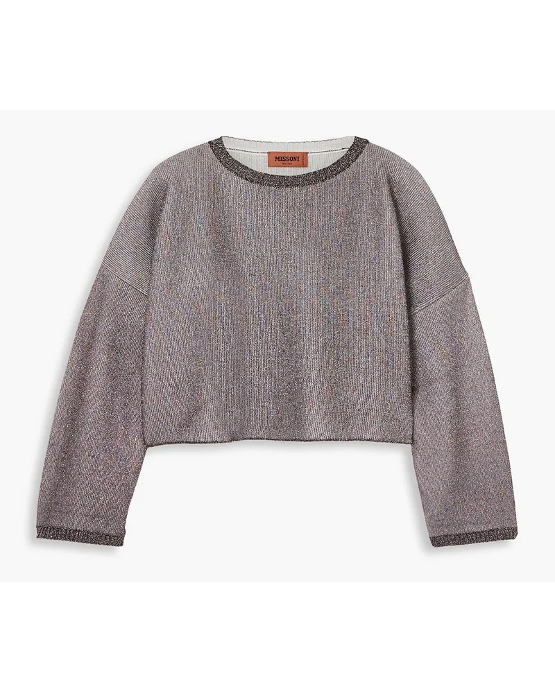 Missoni Cropped metallic wool-blend sweater - Metallic Metallic