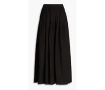 Cotton-poplin maxi skirt - Black