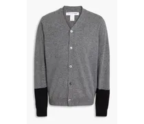 Two-tone wool cardigan - Gray