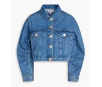 Ruched denim jacket - Blue
