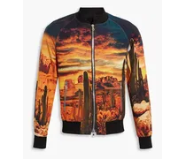 Printed cotton-twill bomber jacket - Multicolor