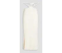Delilah crinkled cotton maxi skirt - White