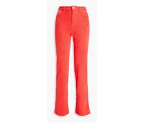 Mockumentary cotton-blend terry bootcut pants - Orange