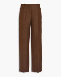 Jacquemus Cordao jute-blend straight-leg pants - Brown Brown