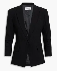 Derek Lam Ruched leopard-jacquard blazer - Black Black