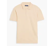 Dias stretch-cotton and Lyocell-blend piqué polo shirt - Orange