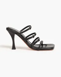 Proenza Schouler Buckle-detailed leather mules - Black Black