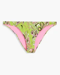 Emilio Pucci Printed low-rise bikini briefs - Green Green