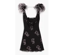 16ARLINGTON Adwa embellished chiffon mini dress - Black Black