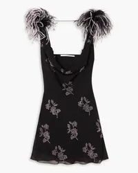 16ARLINGTON Adwa embellished chiffon mini dress - Black Black