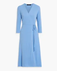 arch4 Florentina cashmere midi wrap dress - Blue Blue