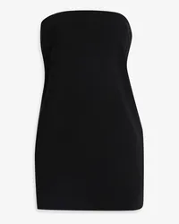 16ARLINGTON Blaise strapless satin-paneled crepe mini dress - Black Black