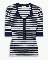 A.L.C. Fisher striped ribbed cotton-blend top - Blue Blue